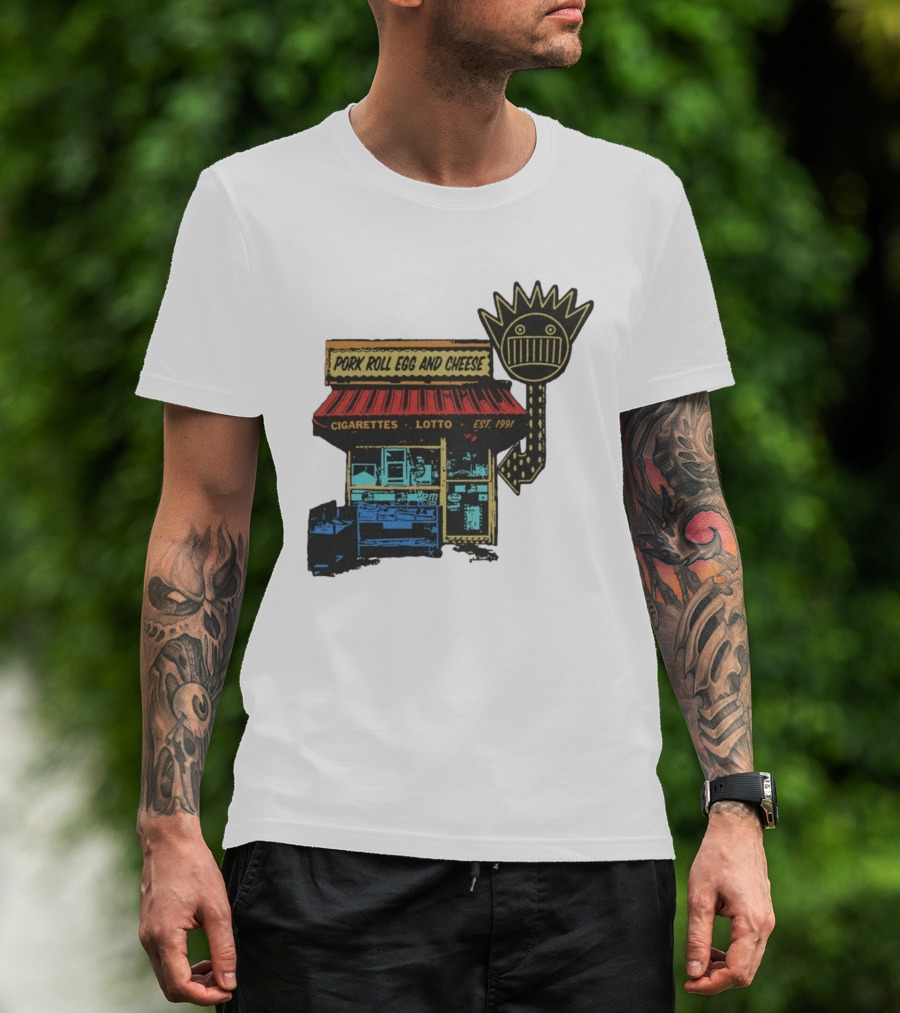 Ween Pork Roll Egg And Cheese Cigarettes Lotto 1991 Storefront T-Shirt