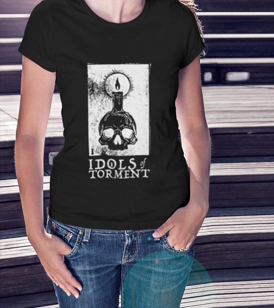 Black Magic Creative Store Idols Of Torment Skull Candle T-Shirt