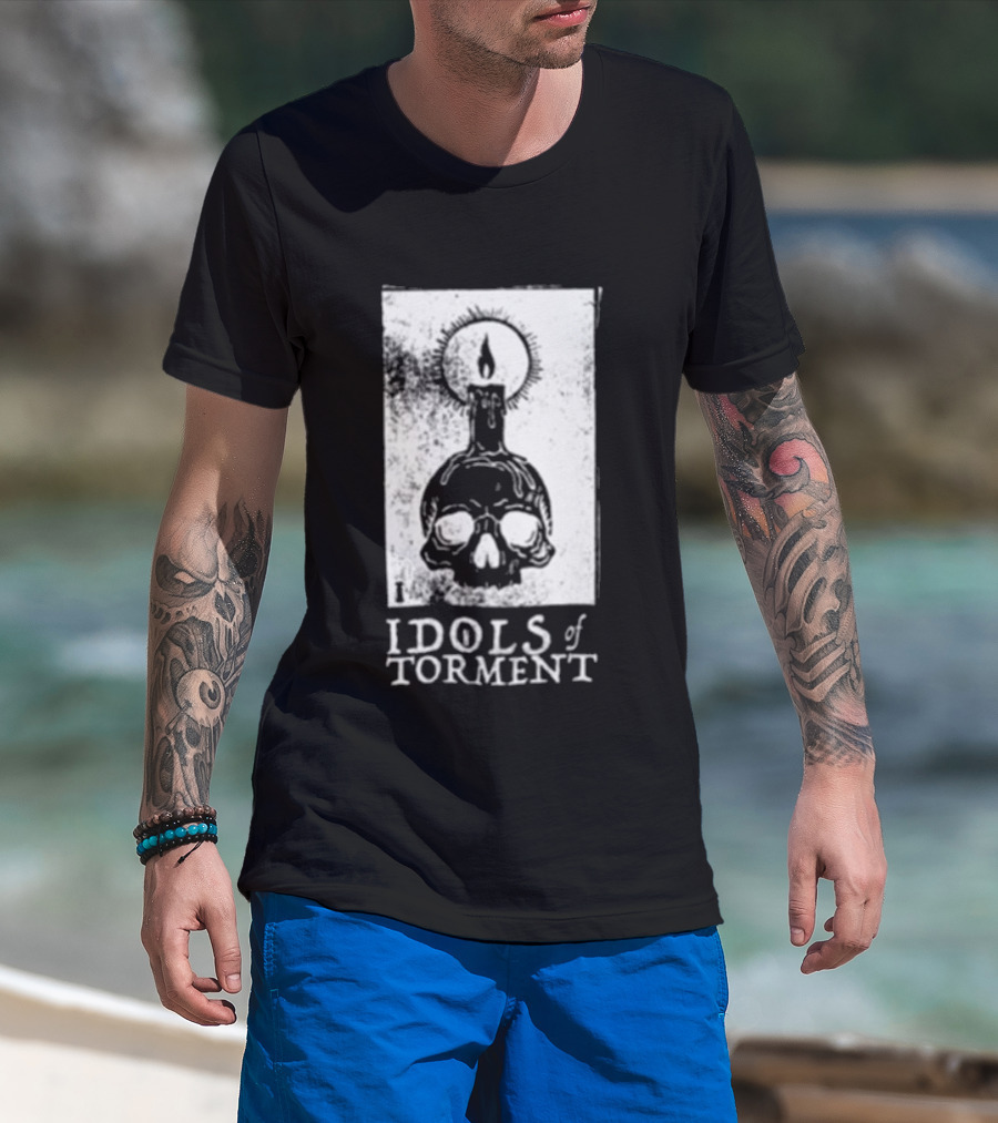 Black Magic Creative Store Idols Of Torment Skull Candle T-Shirt