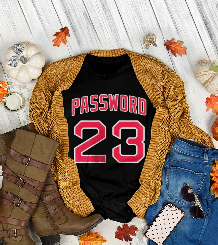Boston Red Sox Password 23 Worcester Name And Number T-Shirt