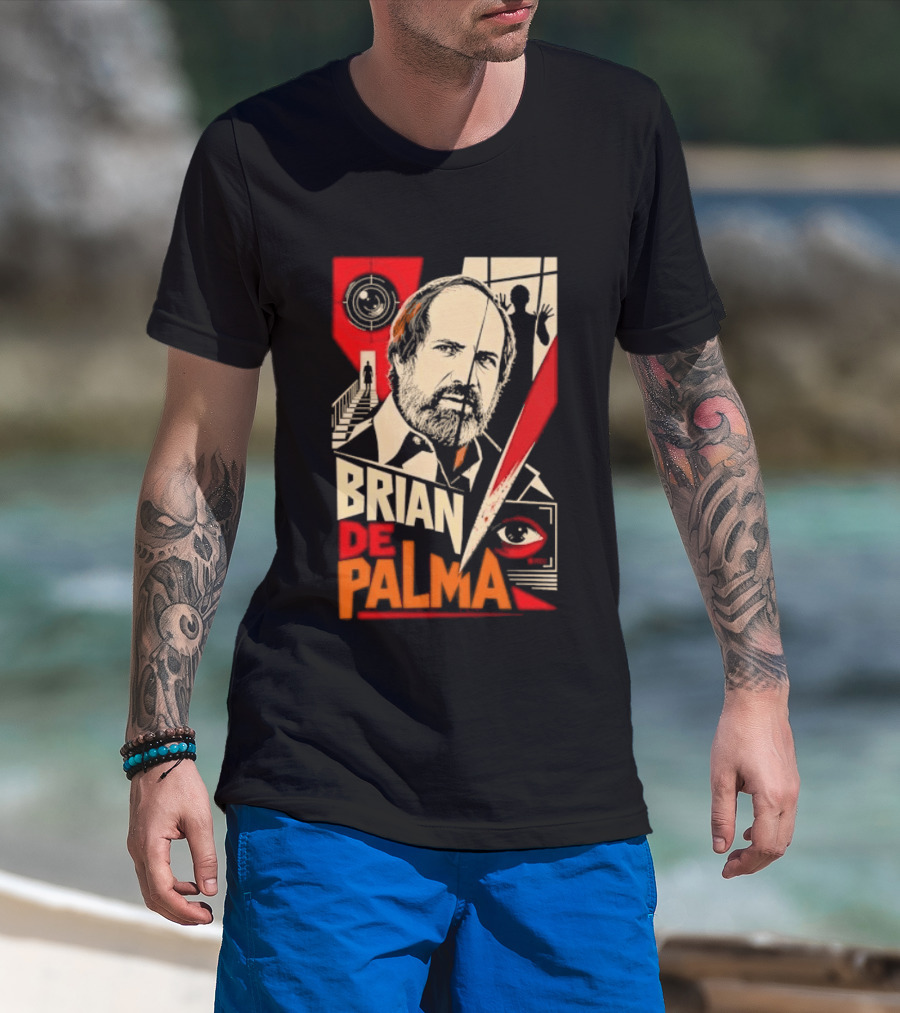 Brian De Palma Cinematic Visionary Red Eye Montages T-Shirt