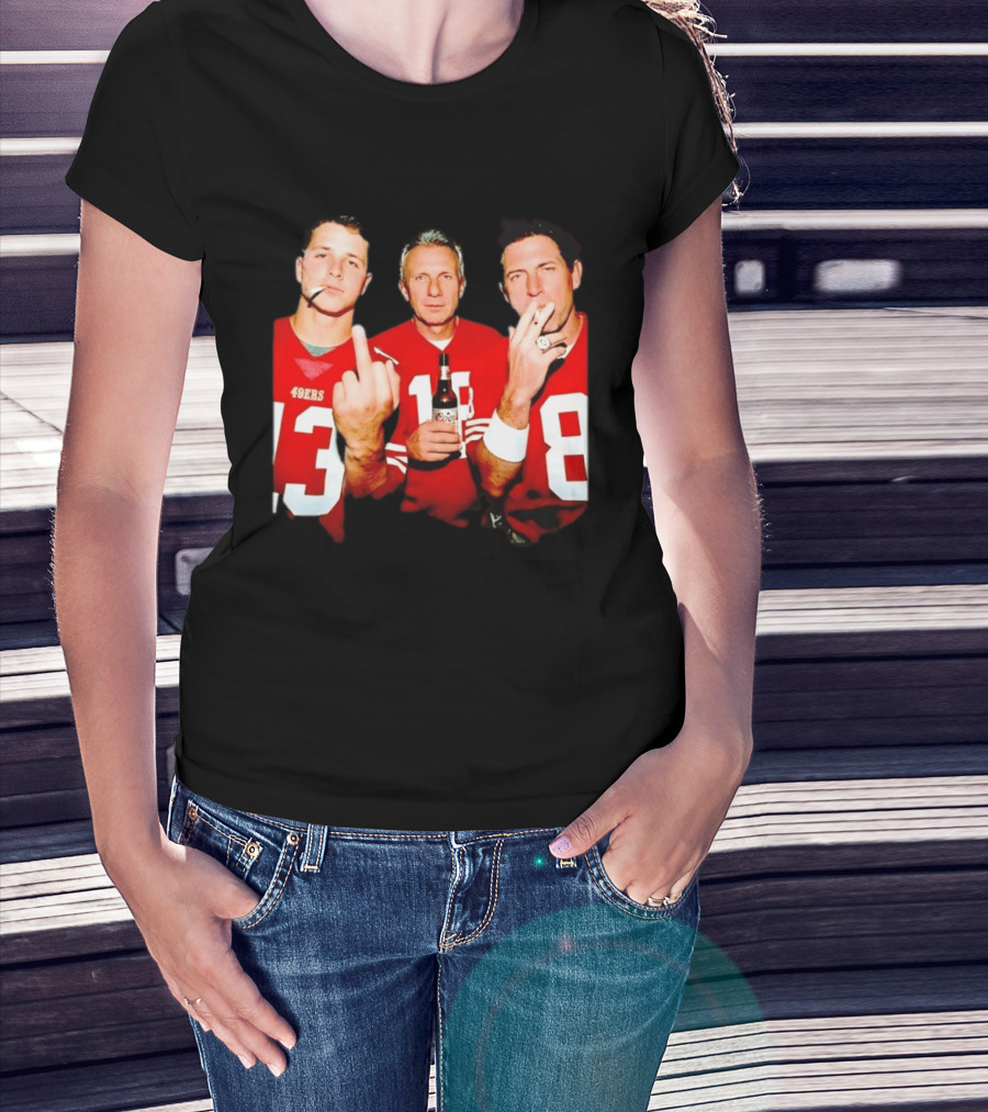 Brock Purdy Joe Montana Steve Young 49ers Legends NFL Players T-Shirt