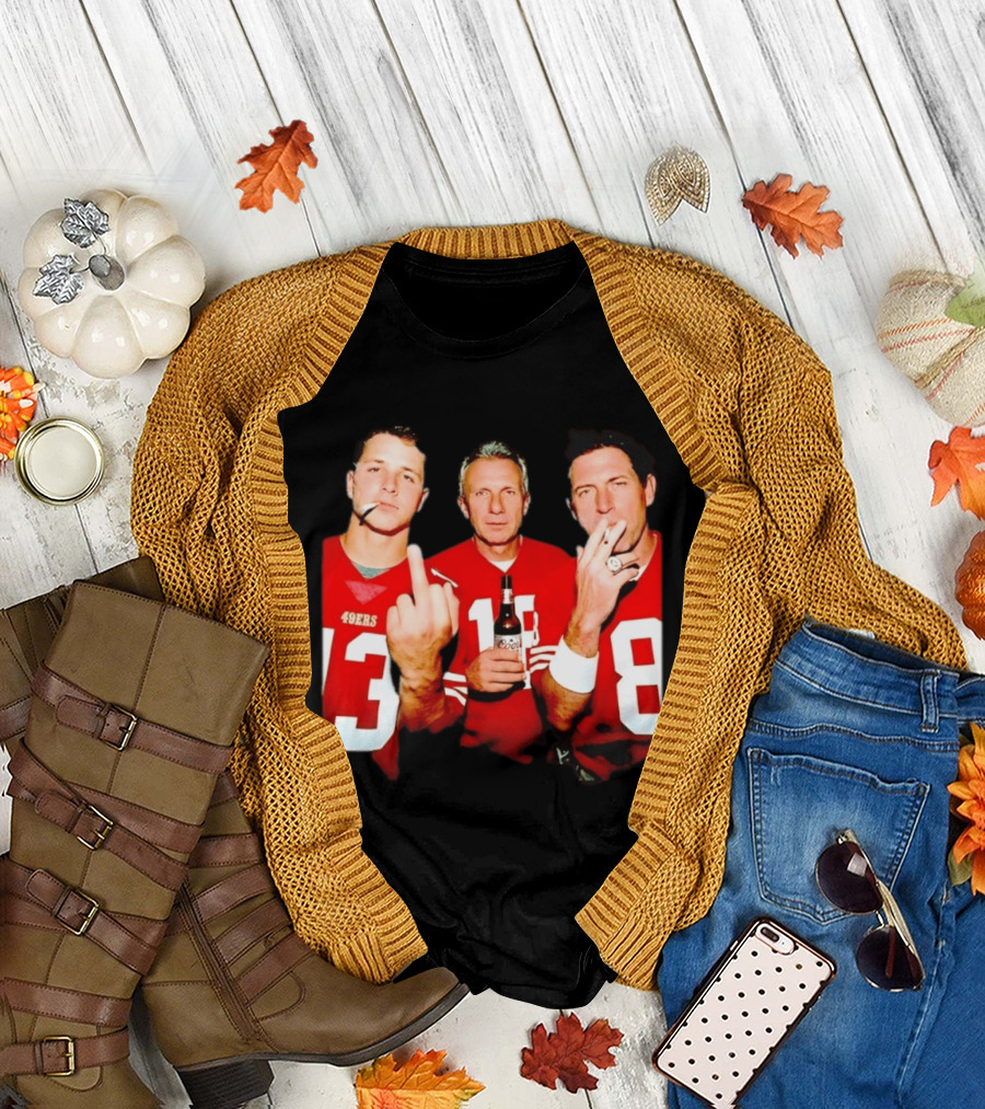 Brock Purdy Joe Montana Steve Young 49ers Legends NFL Players T-Shirt