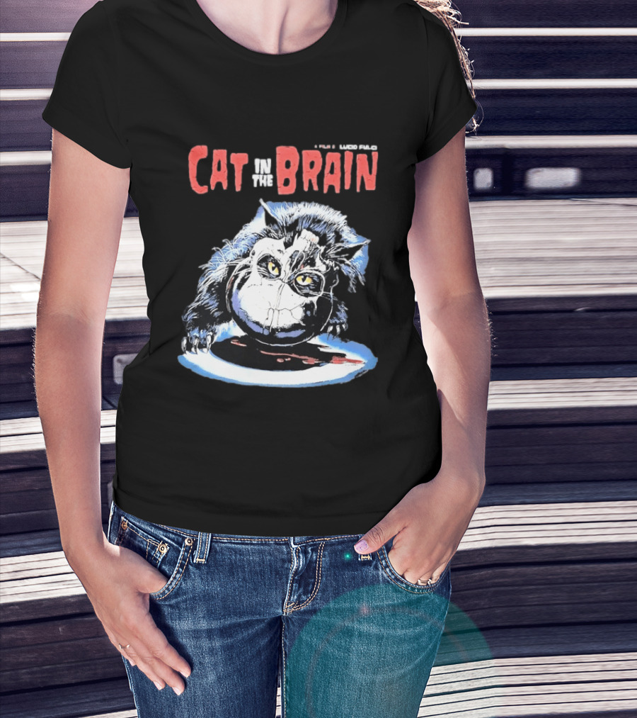 Lucio Fulci Cat In The Brain Horror Movie Graphic Novelty T-Shirt