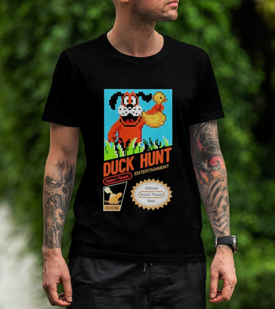 Duck Hunt Entertainment Beach Please Cruising Gaming T-Shirt
