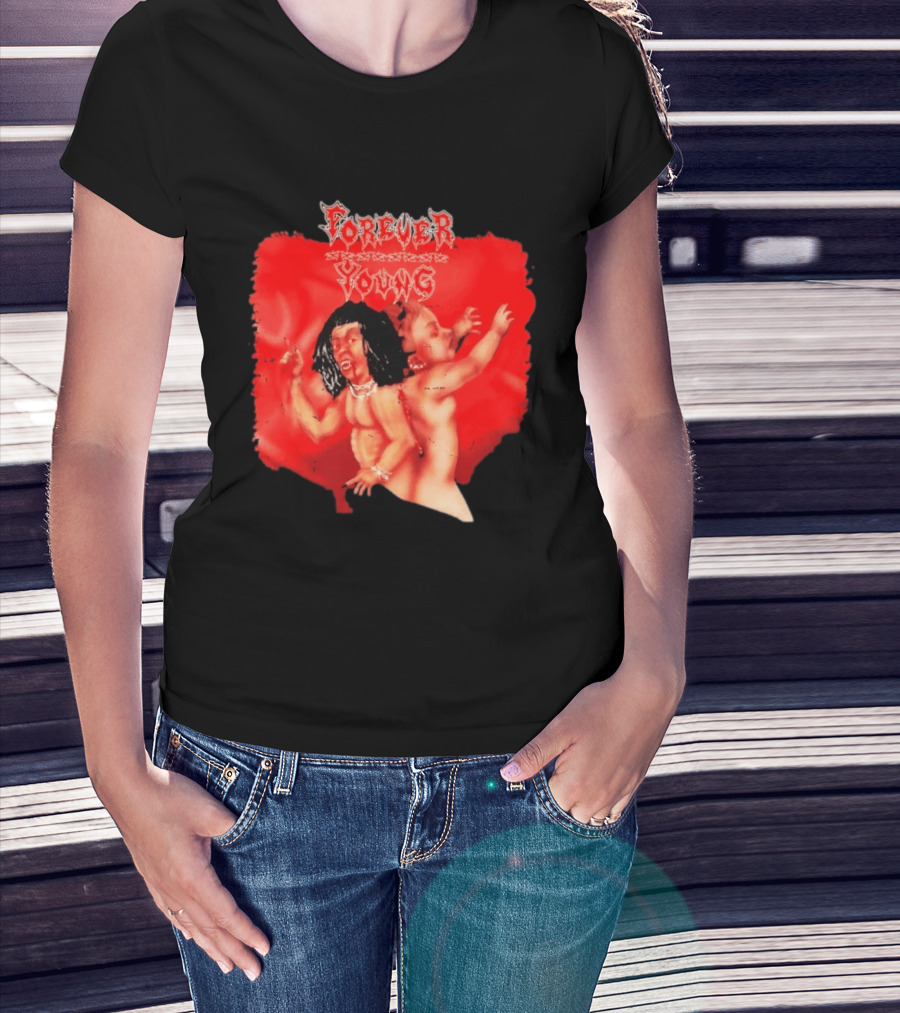 Forever Young Gothic Dark Aesthetic Baby Rebel T-Shirt