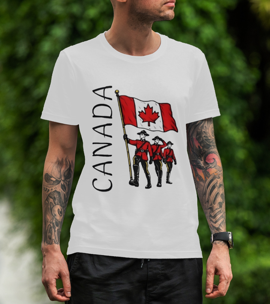 Canada Flag Royal Canadian Mounted Police Parade T-Shirt