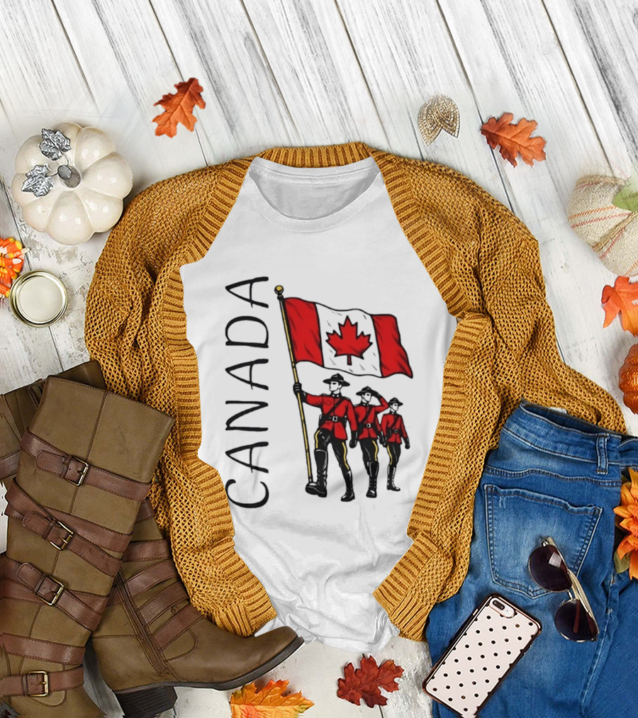 Canada Flag Royal Canadian Mounted Police Parade T-Shirt
