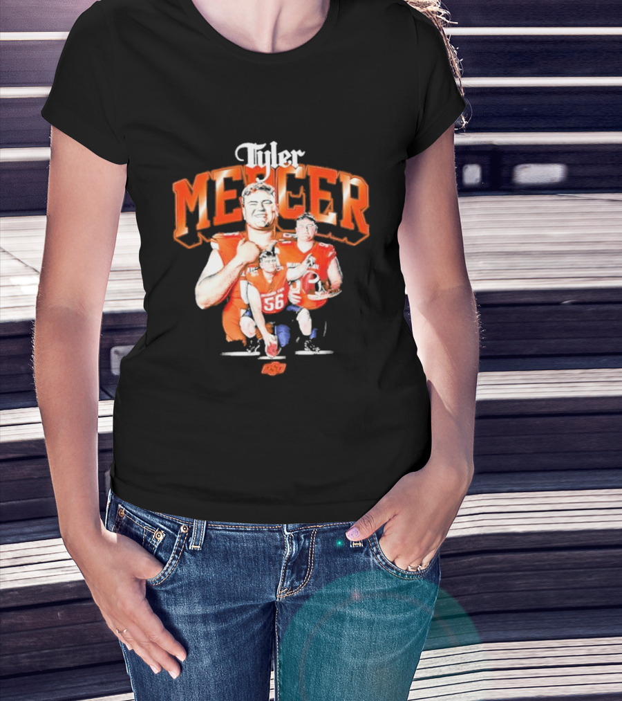 Tyler Mercer Oklahoma State Football Player Number 56 T-Shirt