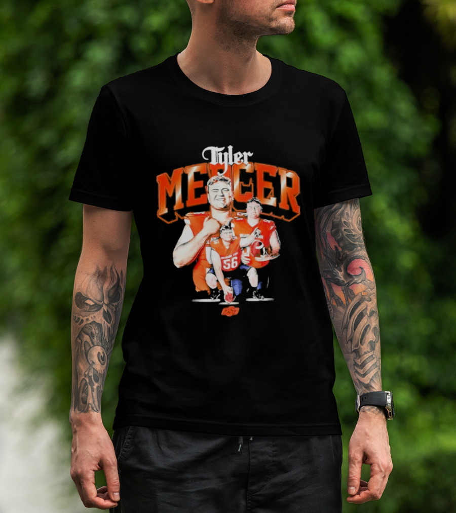 Tyler Mercer Oklahoma State Football Player Number 56 T-Shirt