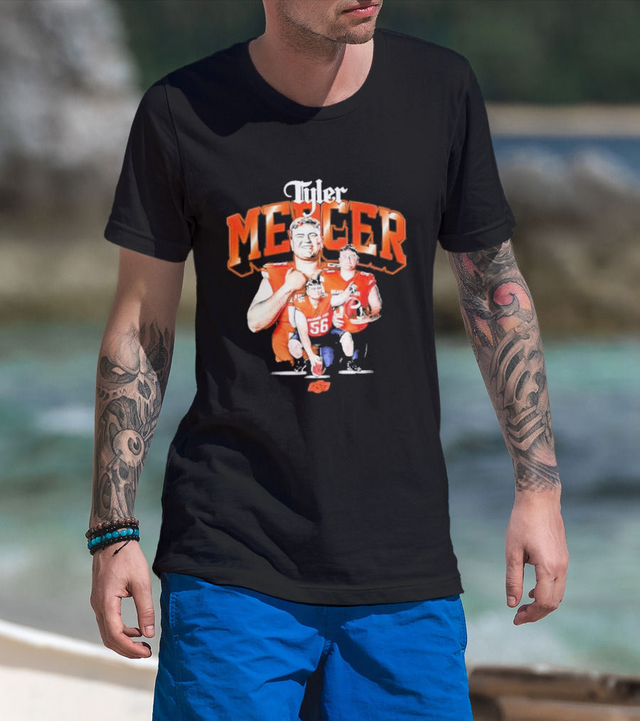 Tyler Mercer Oklahoma State Football Player Number 56 T-Shirt