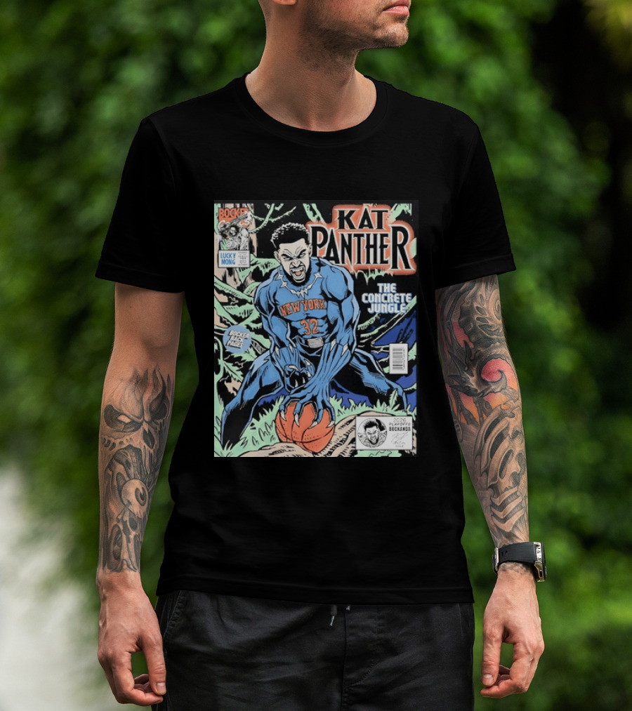 Kat Panther New York 32 The Concrete Jungle Comic Cover Booker Back Page T-Shirt