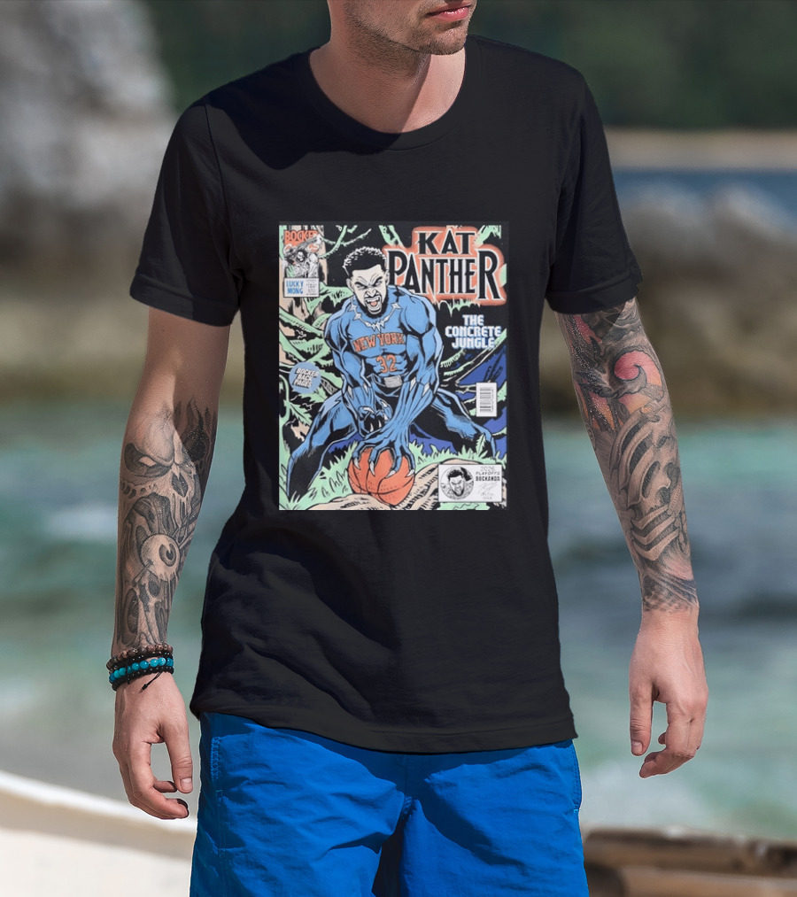 Kat Panther New York 32 The Concrete Jungle Comic Cover Booker Back Page T-Shirt