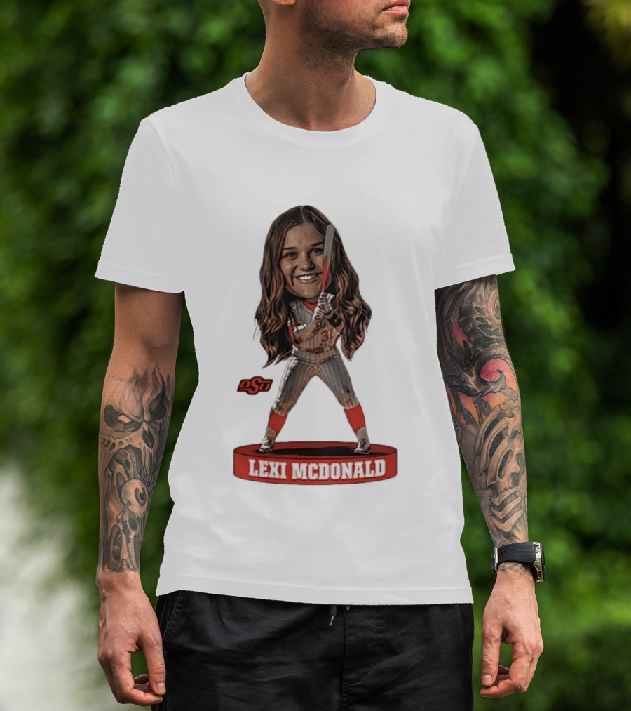 Lexi McDonald Oklahoma State Softball OSU Athlete Caricature T-Shirt