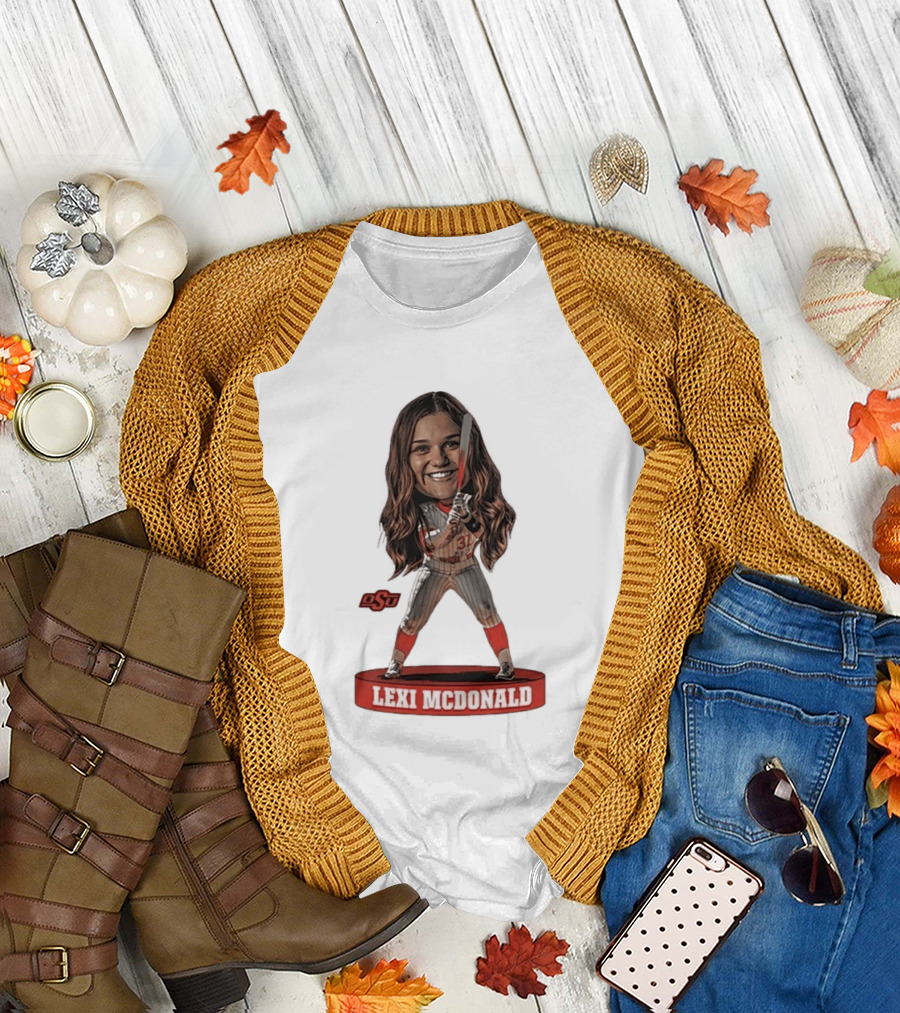 Lexi McDonald Oklahoma State Softball OSU Athlete Caricature T-Shirt