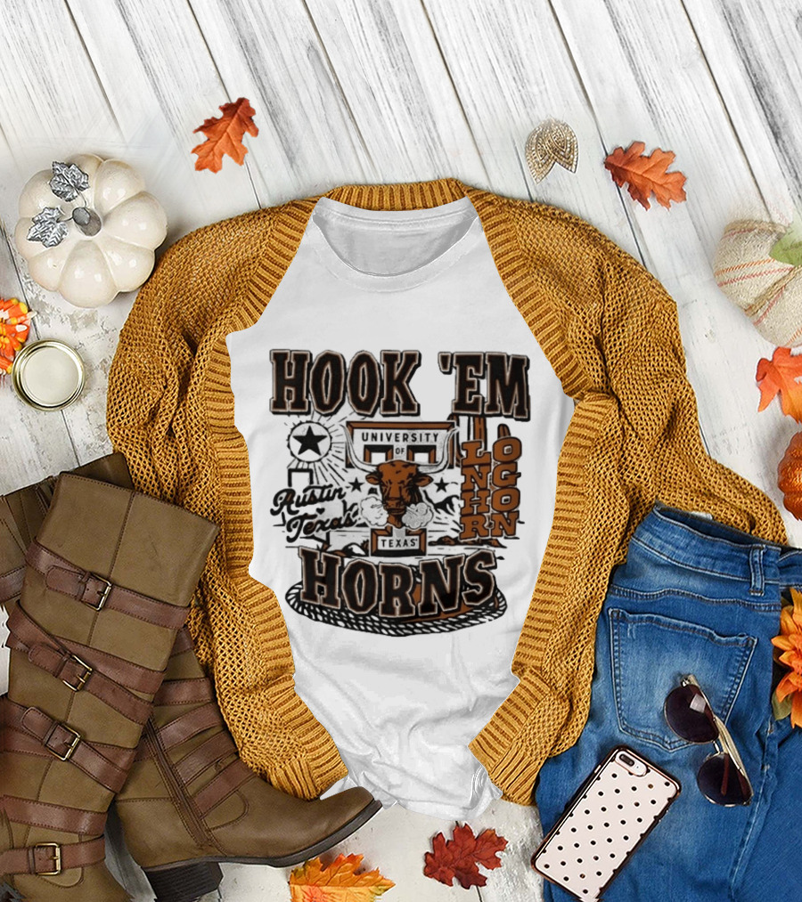 Hook 'Em Horns University Of Texas Austin Longhorns Texas T-Shirt