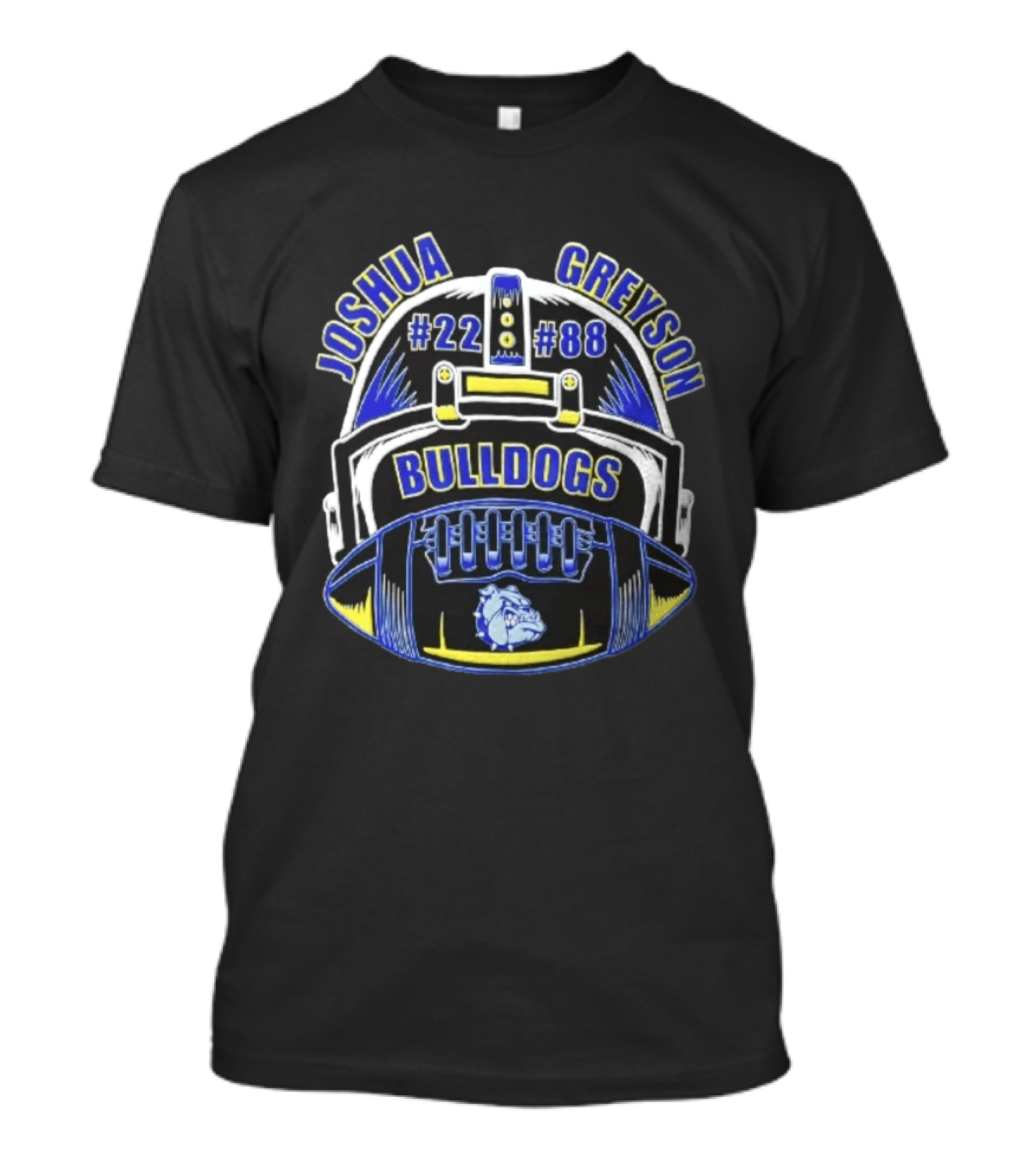 Joshua Greyson Bulldogs Football Helmet #22 #88 T-Shirt