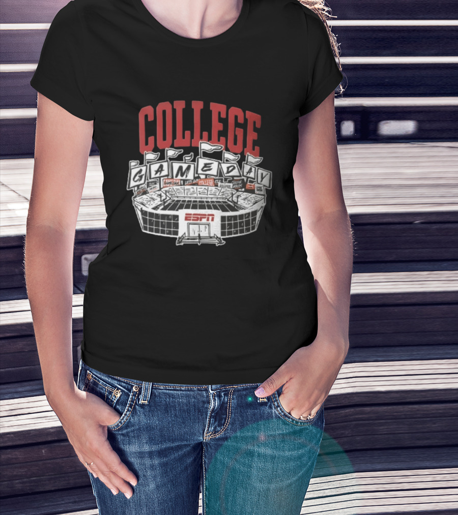 ESPN College GameDay Stadium Flags And Field T-Shirt