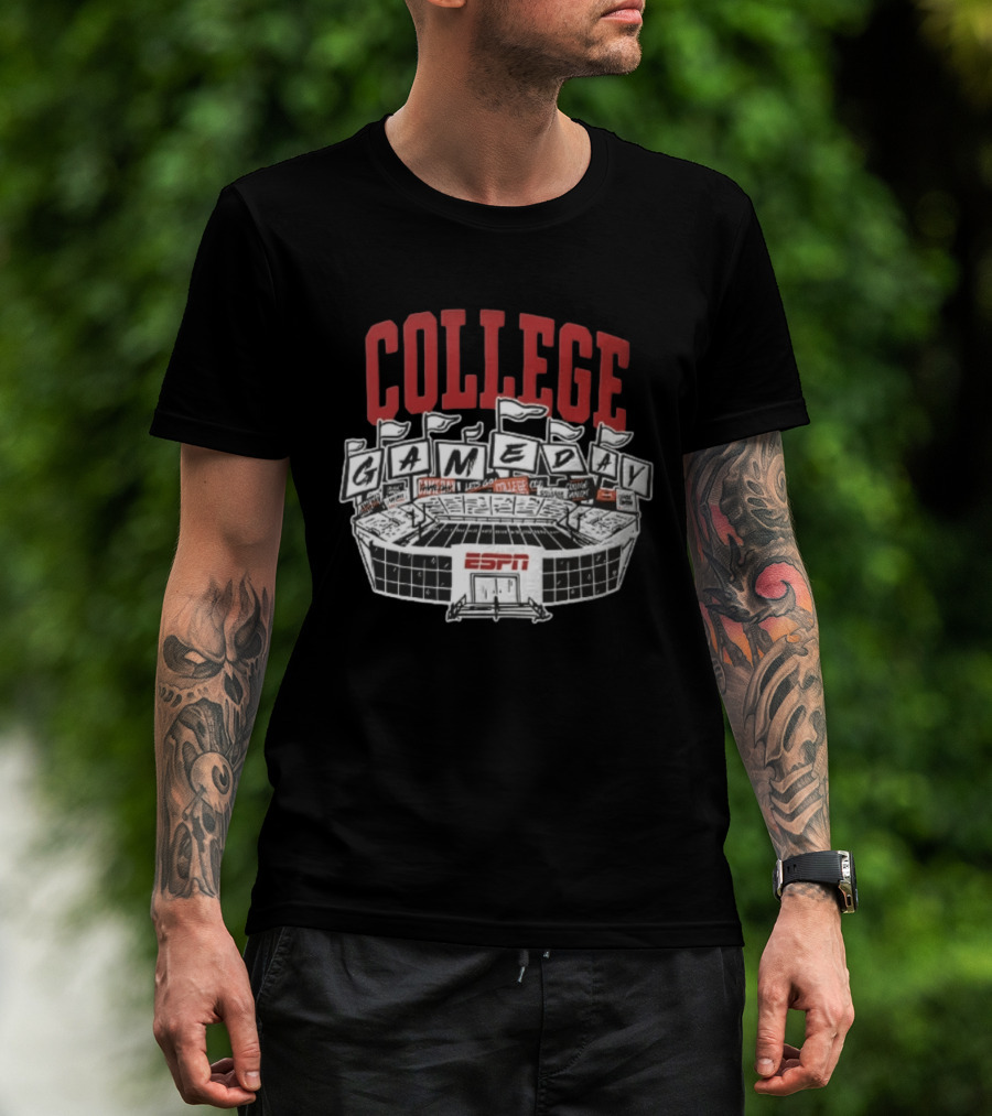 ESPN College GameDay Stadium Flags And Field T-Shirt