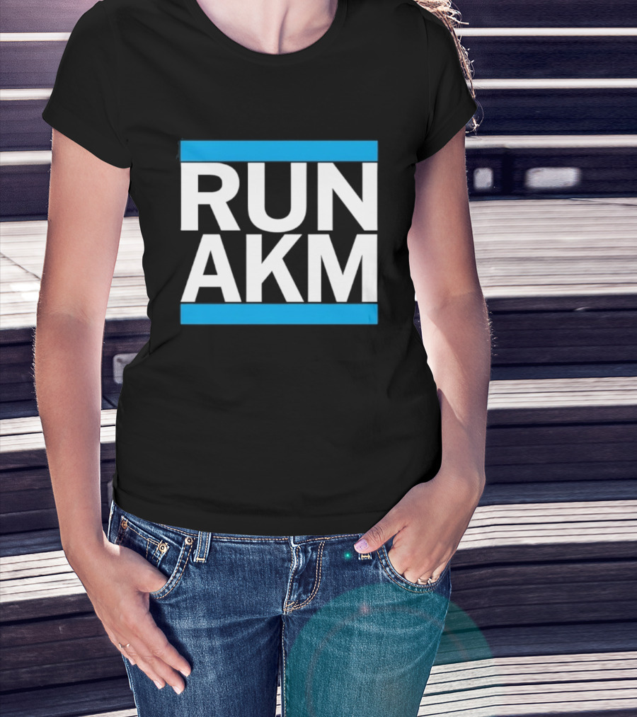 RUN AKM Streetwear Bold Typography Fashion T-Shirt