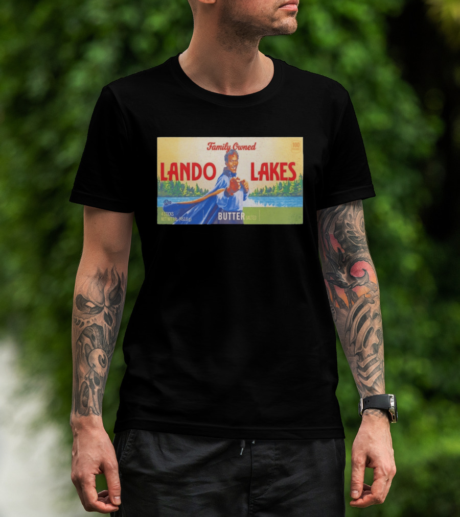 Family Owned Lando Lakes Butter Star Wars Mashup T-Shirt