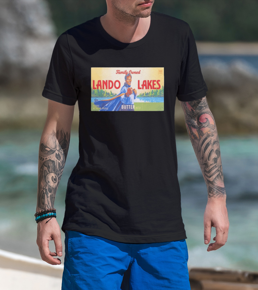 Family Owned Lando Lakes Butter Star Wars Mashup T-Shirt
