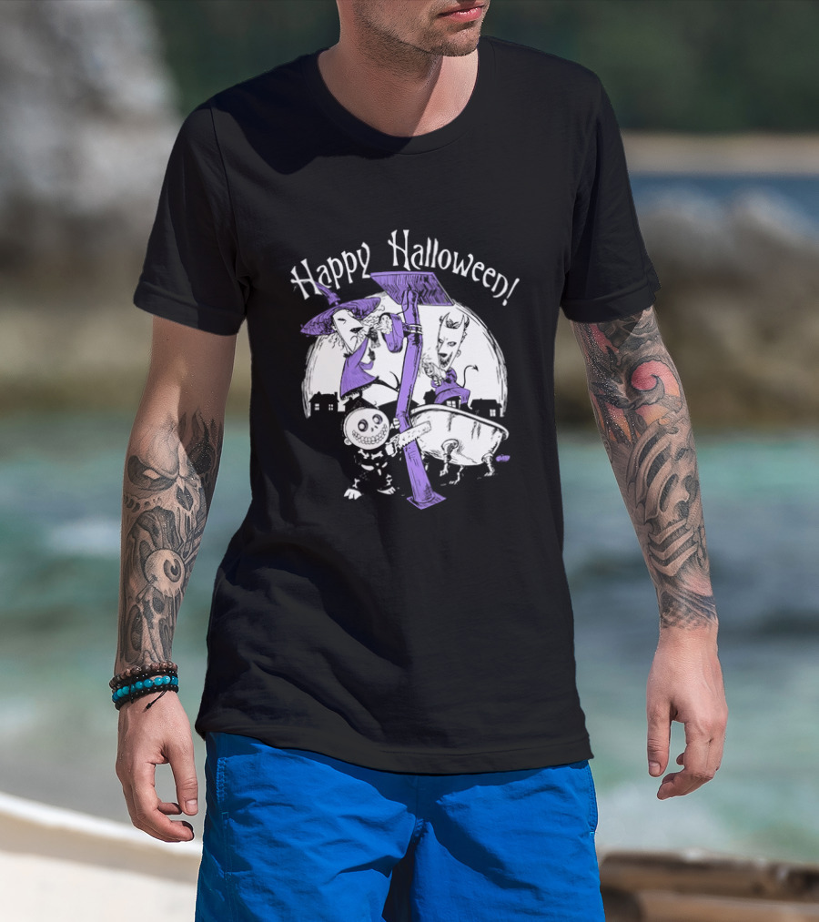 Happy Halloween Lock Shock And Barrel The Nightmare Before Christmas T-Shirt