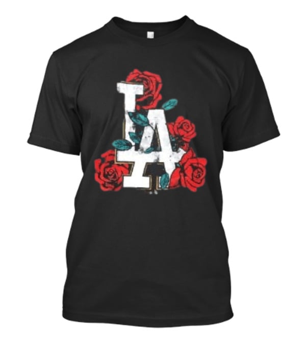 Los Angeles Dodgers LA Roses MLB Team Fan T-Shirt