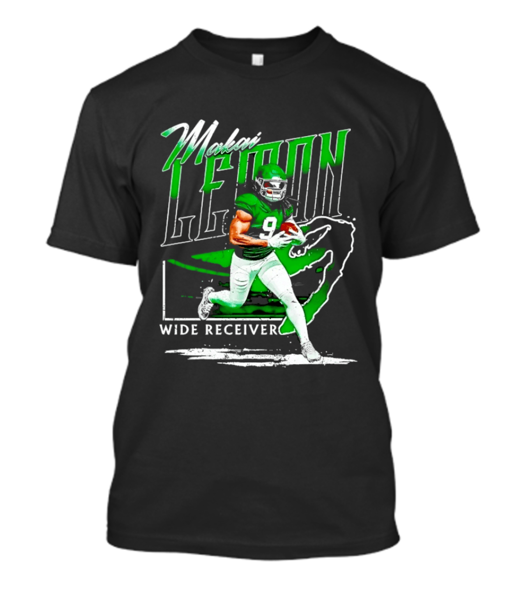 Makai Lemon New York Jets Wide Receiver 9 Football T-Shirt