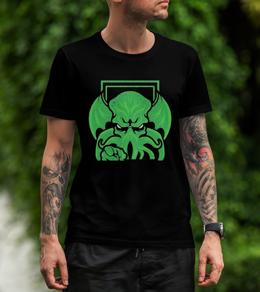 I Want Cthulhu YOU To Obey Commanding Green Creature T-Shirt