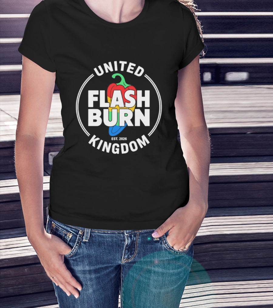 United Flash Burn Kingdom Est 2026 Chili Pepper T-Shirt