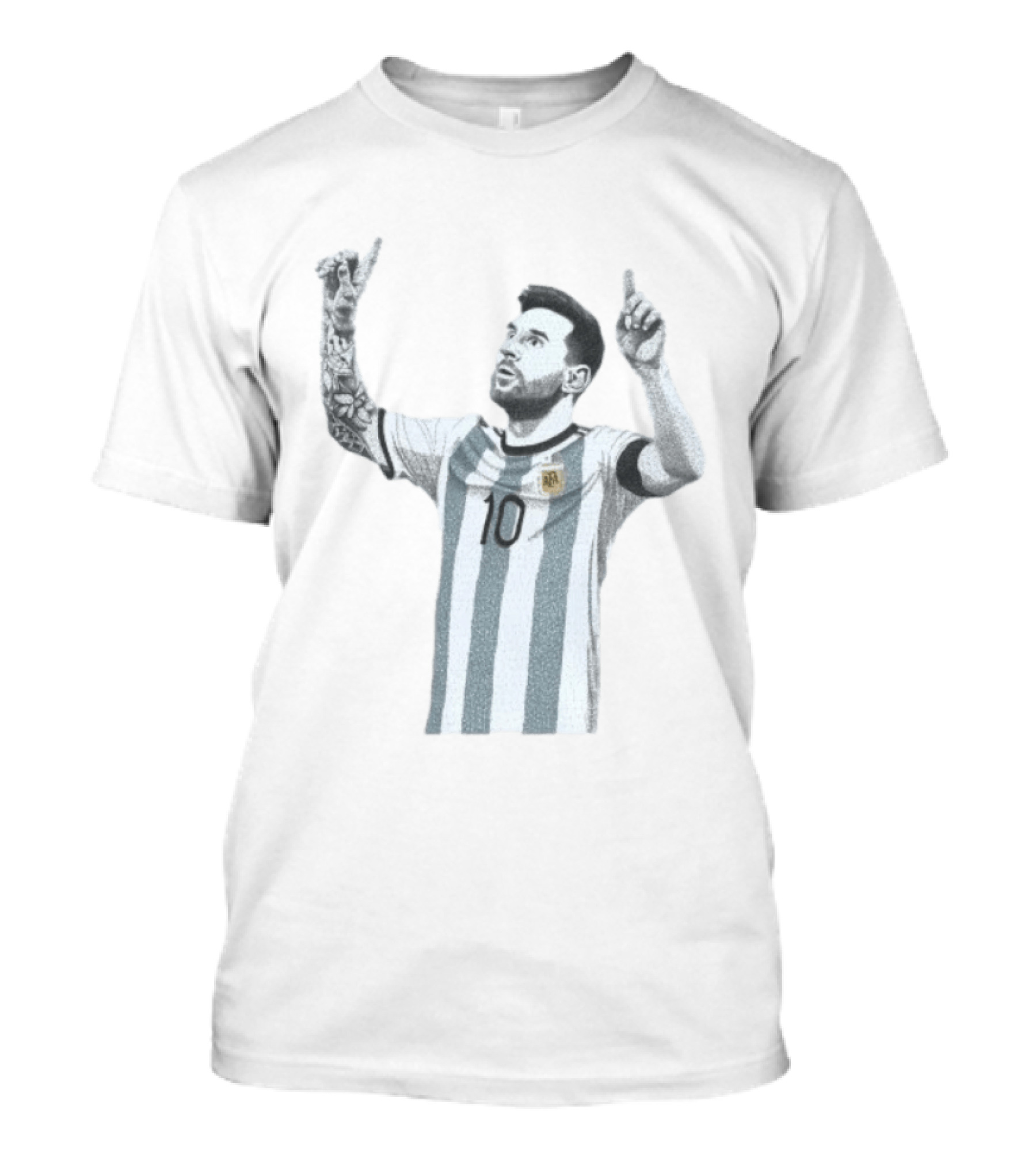 Argentina National Team Messi Number 10 Binary T-Shirt