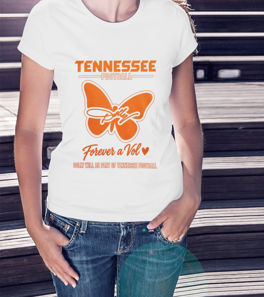 Tennessee Football Dolly Parton Forever A Vol Butterfly T-Shirt