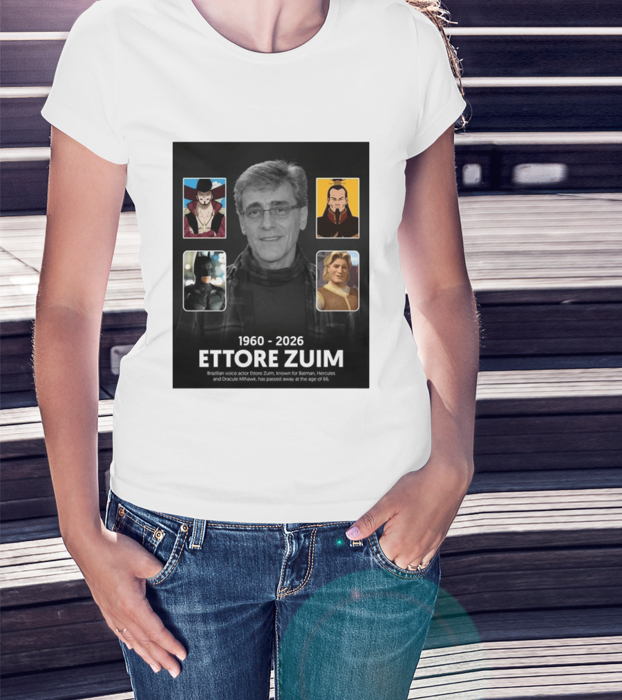 1960 2026 Ettore Zuim Batman Hercules Dracula Mihawk Voice Actor T-Shirt