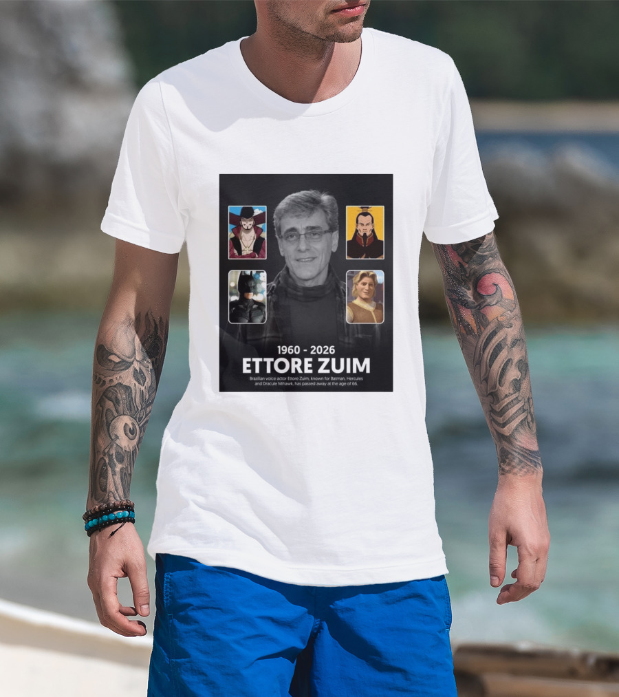 1960 2026 Ettore Zuim Batman Hercules Dracula Mihawk Voice Actor T-Shirt