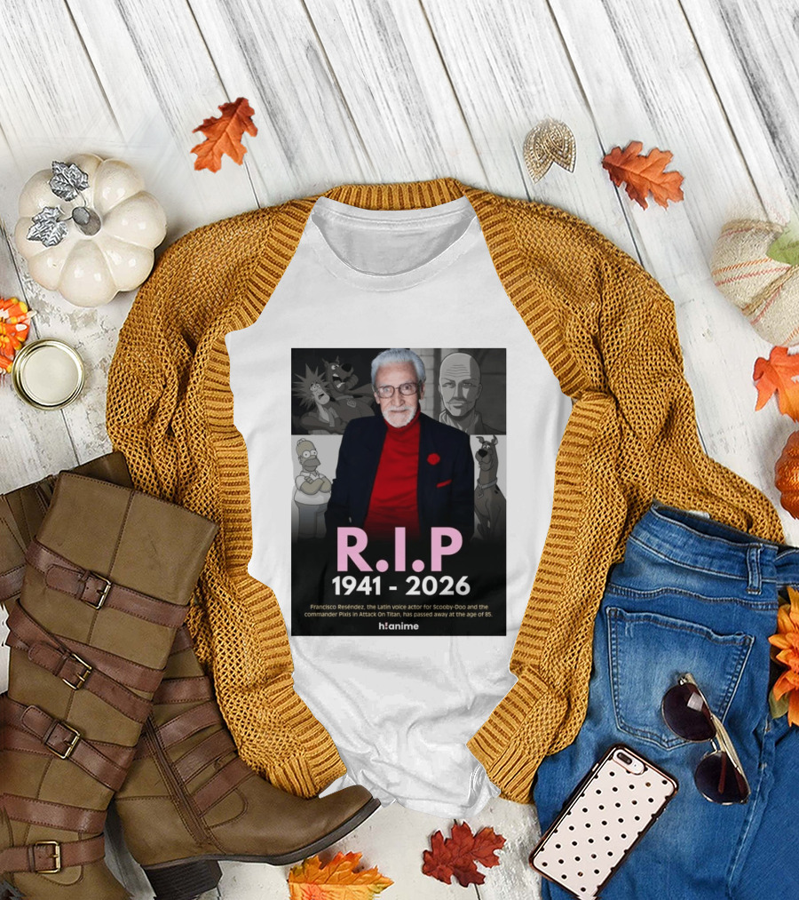 RIP Francisco Reséndez 1941 2026 Scooby Doo Attack On Titan Voice Actor Memorial T-Shirt