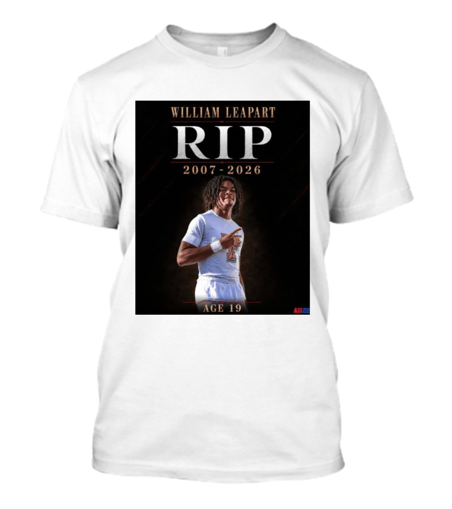 William Leapart RIP 2007 2026 Age 19 T-Shirt