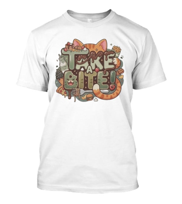 Take A Bite Tabitha's Choice Catnip Tea Pizza Cookies Fries Cat Burger T-Shirt