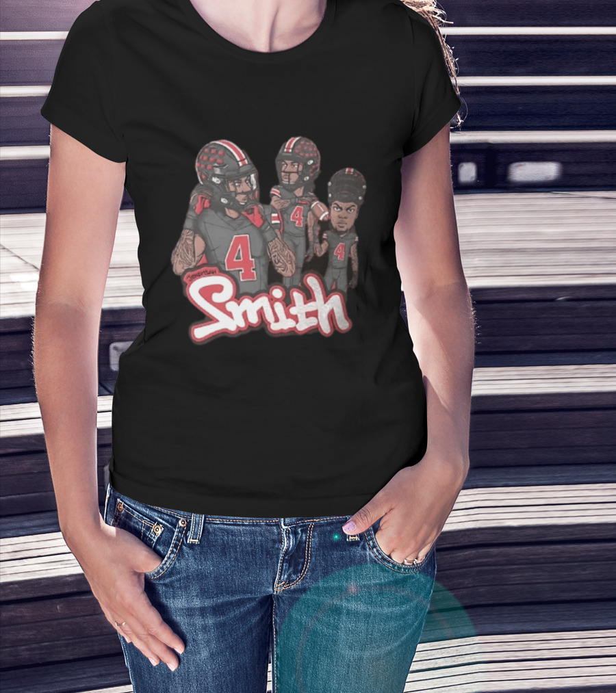 Ohio State Buckeyes Jeremiah Smith Football Number 4 Player T-Shirt