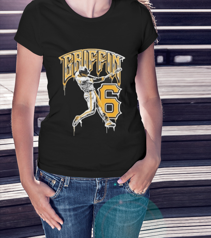 Konnor Griffin 6 Batting Baseball Pittsburgh Pirates T-Shirt