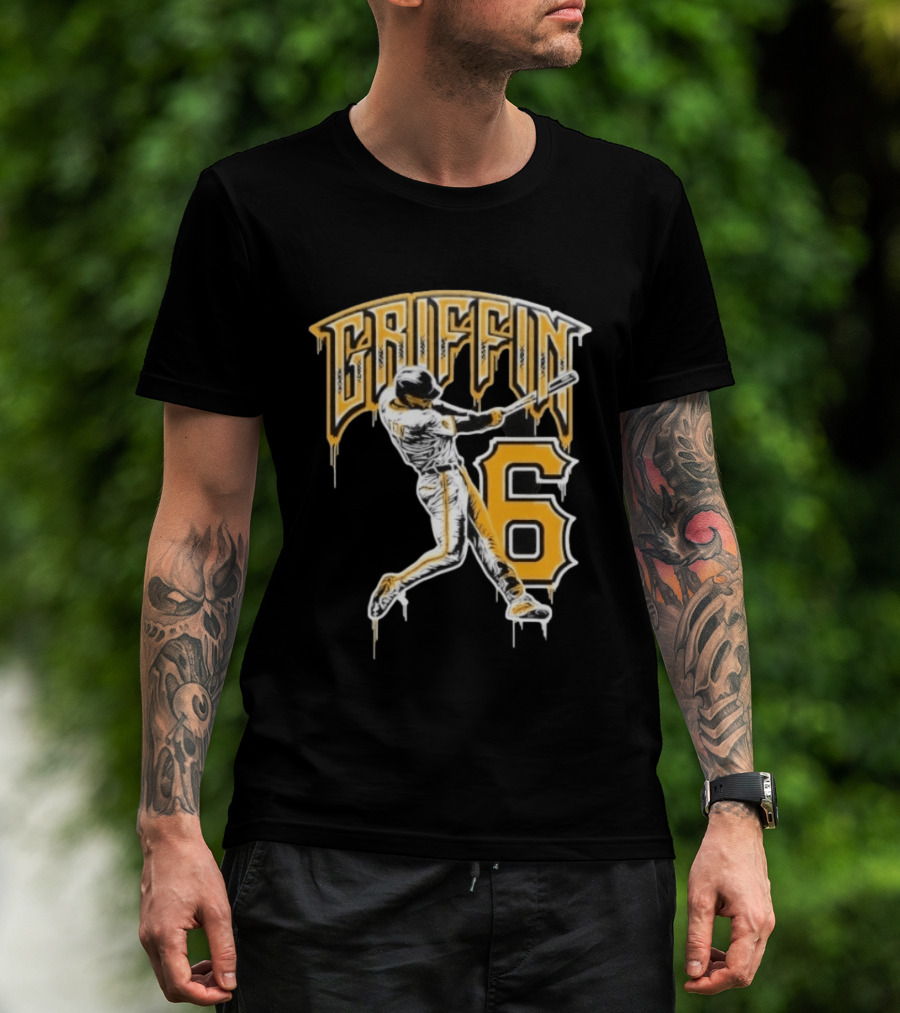 Konnor Griffin 6 Batting Baseball Pittsburgh Pirates T-Shirt