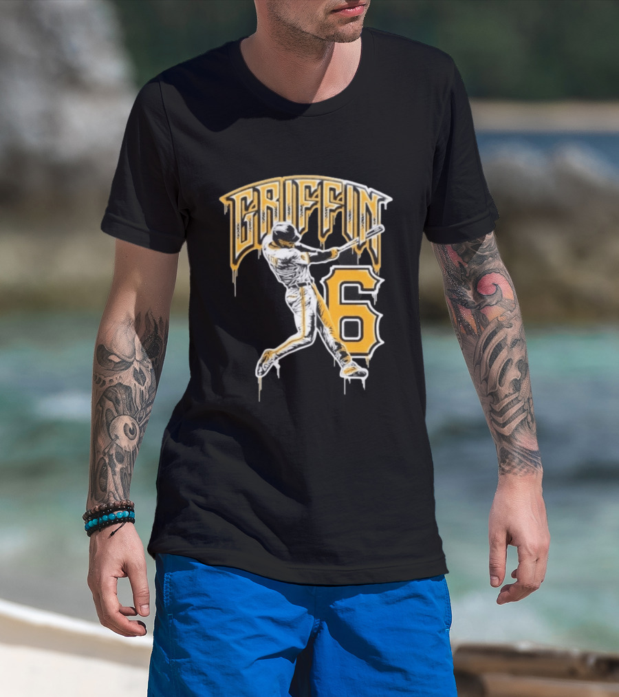 Konnor Griffin 6 Batting Baseball Pittsburgh Pirates T-Shirt
