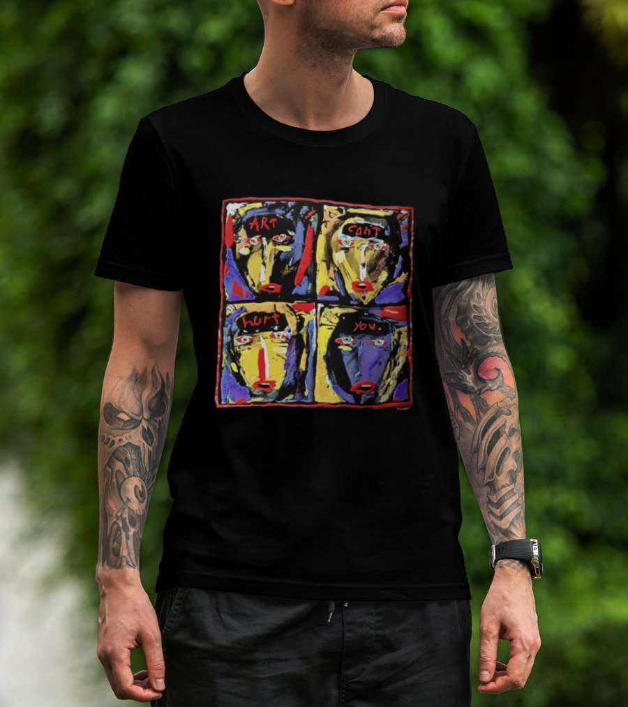 Art Can't Hurt You Faces Expressionist Multi Panel T-Shirt