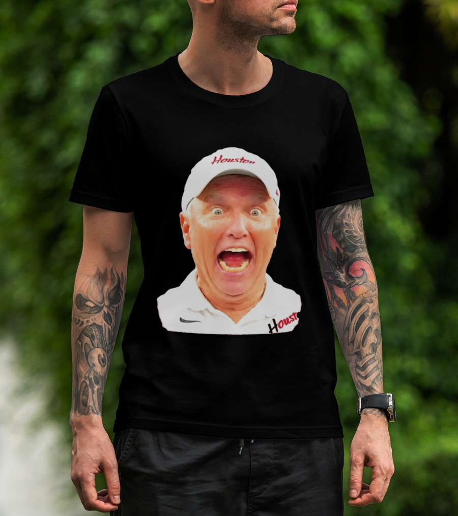 Dana Holgorsen Houston Cougars Coach Excited Expression College Football T-Shirt