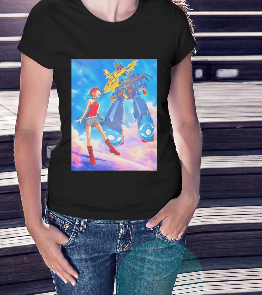 Dorothy Wayneright With The Big O Mecha From The Big O Anime Series T-Shirt