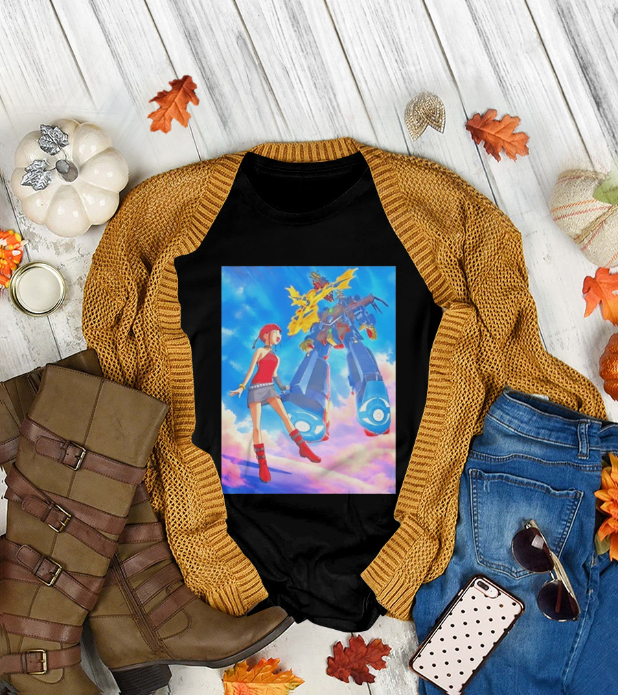 Dorothy Wayneright With The Big O Mecha From The Big O Anime Series T-Shirt