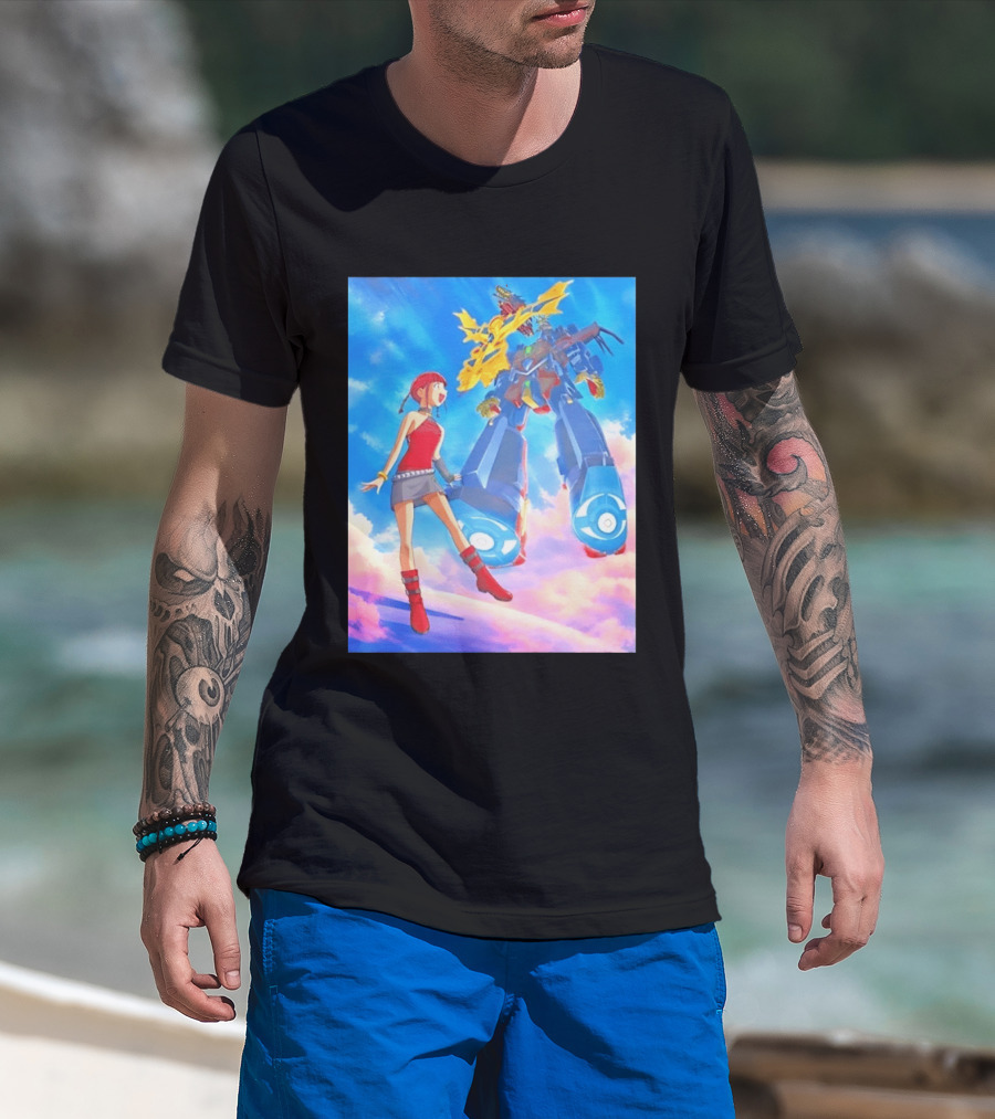Dorothy Wayneright With The Big O Mecha From The Big O Anime Series T-Shirt