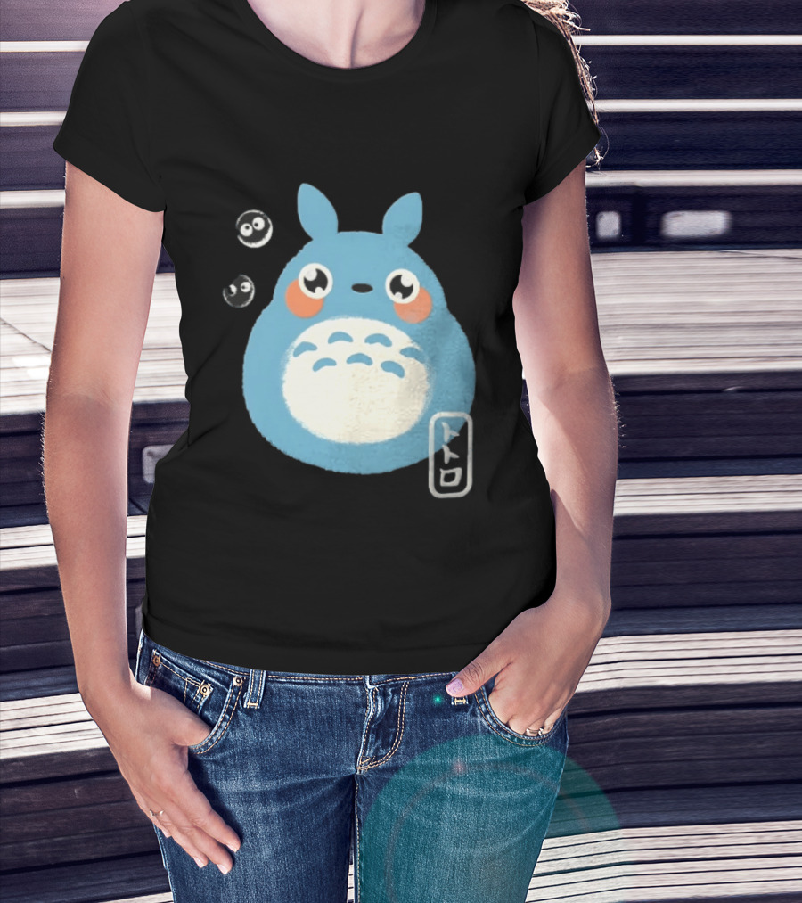 Totoro My Neighbor Totoro Blue Totoro With Soot Sprites T-Shirt