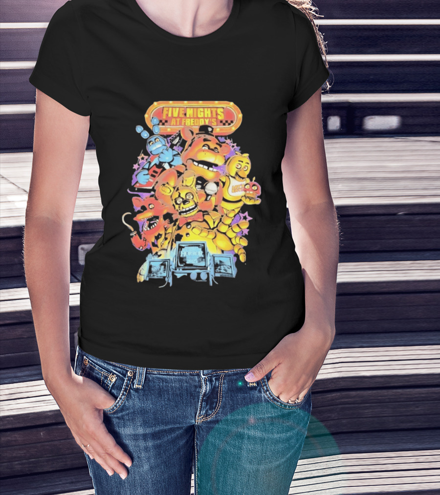 Five Nights At Freddy's Horror Nights 2023 Animatronic Characters T-Shirt