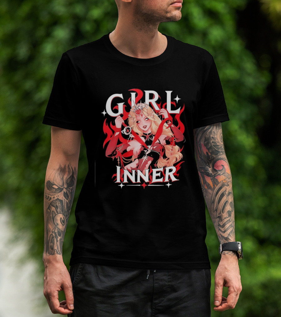 Girl Inner Gothic Fantasy Warrior Anime T-Shirt